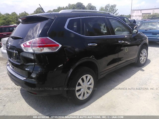 JN8AT2MVXGW134006 - 2016 NISSAN ROGUE S/SL/SV BLACK photo 4