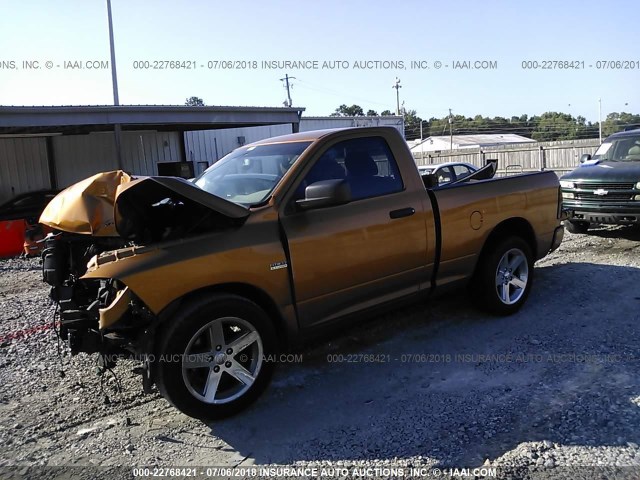 3C6JD6AT2CG278037 - 2012 DODGE RAM 1500 ST ORANGE photo 2