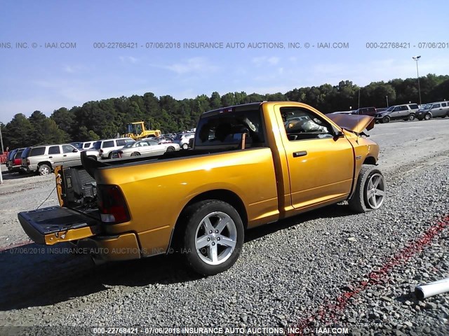 3C6JD6AT2CG278037 - 2012 DODGE RAM 1500 ST ORANGE photo 4