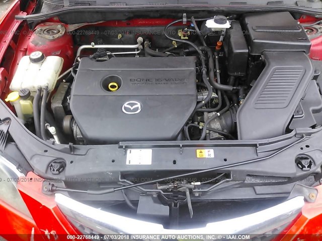 JM1BK32G081829526 - 2008 MAZDA 3 I RED photo 10