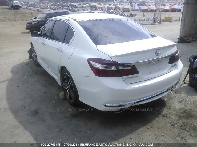 1HGCR2F10HA237206 - 2017 HONDA ACCORD SPORT SPECIAL EDITION WHITE photo 3