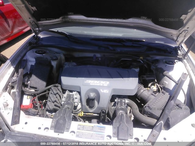 2G2WP522151143069 - 2005 PONTIAC GRAND PRIX SILVER photo 10