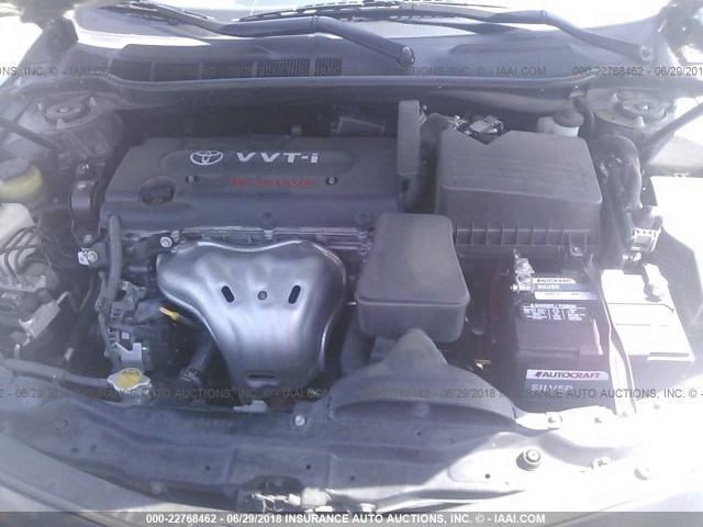 4T1BE46K28U239818 - 2008 TOYOTA CAMRY CE/LE/XLE/SE BLACK photo 10