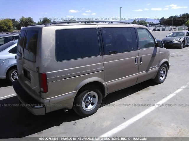 1GKEL19W51B510297 - 2001 GMC SAFARI XT Champagne photo 4