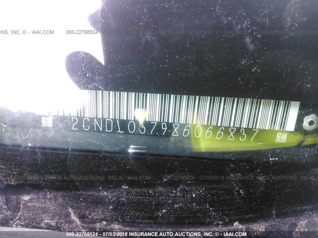 2CNDL037986066837 - 2008 CHEVROLET EQUINOX SPORT BLACK photo 9