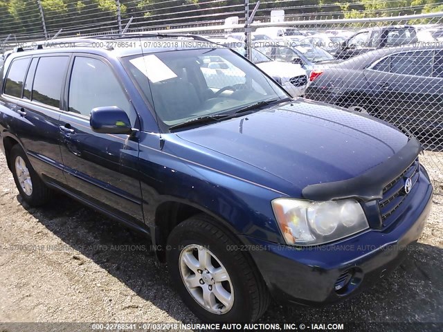 JTEGF21A120052834 - 2002 TOYOTA HIGHLANDER LIMITED BLUE photo 1