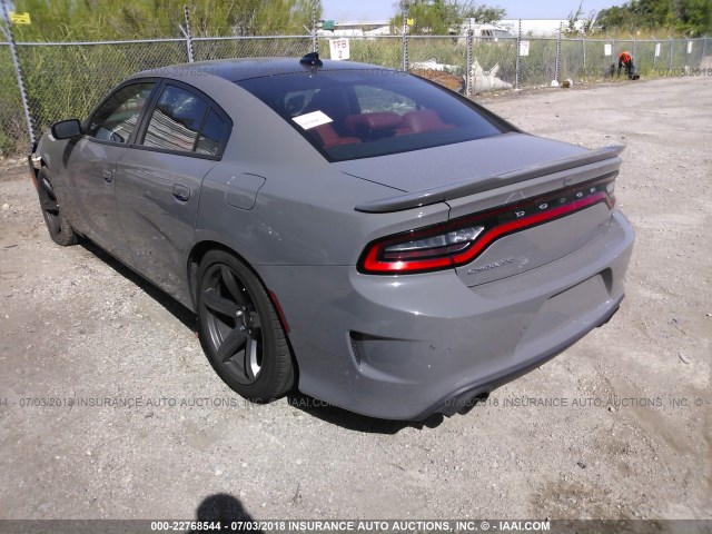 2C3CDXL96JH200189 - 2018 DODGE CHARGER SRT HELLCAT GRAY photo 3