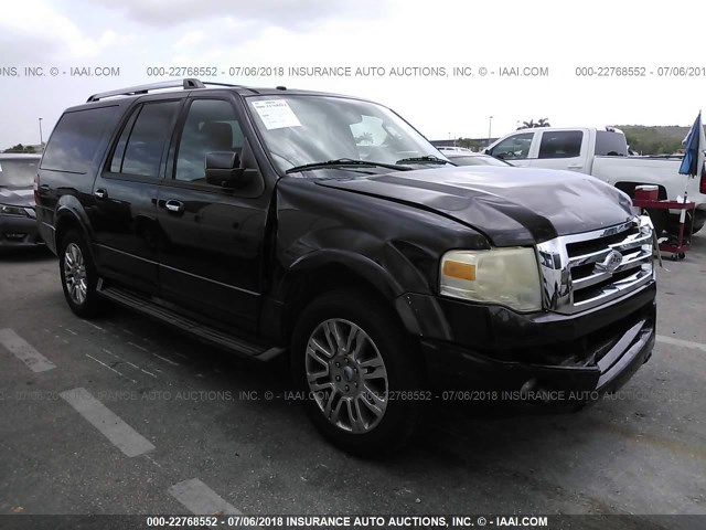 1FMJK1K55BEF28129 - 2011 FORD EXPEDITION EL LIMITED BLACK photo 1