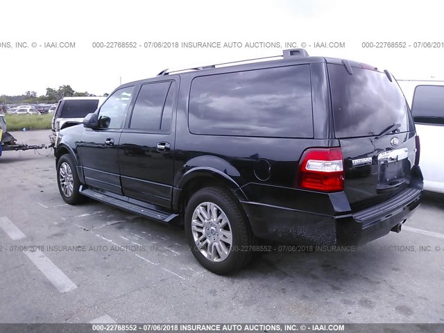 1FMJK1K55BEF28129 - 2011 FORD EXPEDITION EL LIMITED BLACK photo 3