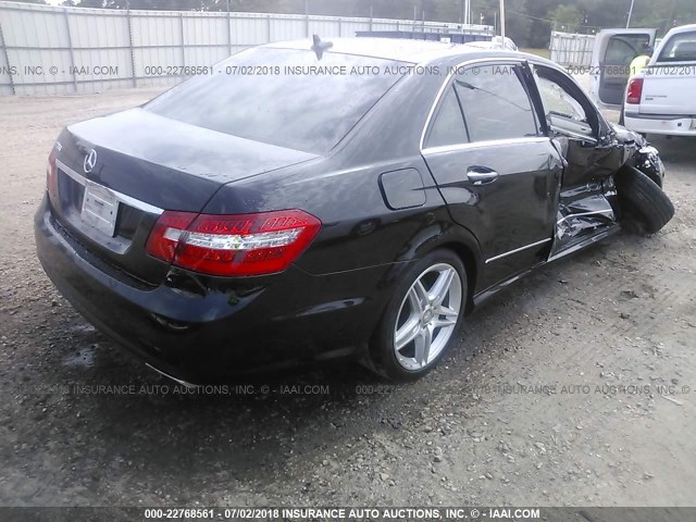 WDDHF5GB8BA405709 - 2011 MERCEDES-BENZ E 350 BLACK photo 4