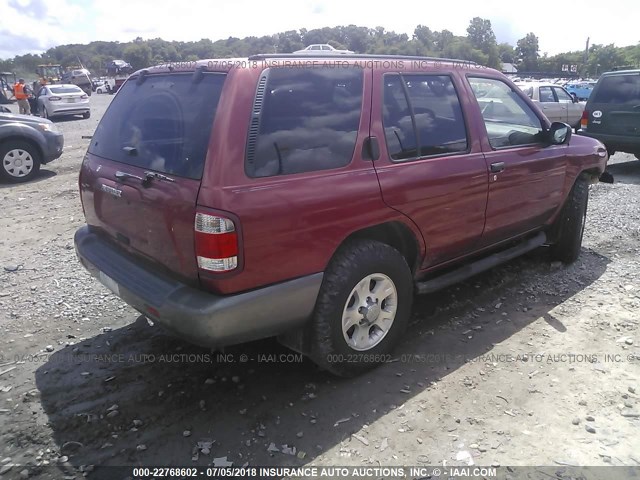 JN8AR07S1XW368250 - 1999 NISSAN PATHFINDER LE/SE/XE RED photo 4