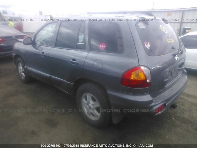 KM8SC13D24U811359 - 2004 HYUNDAI SANTA FE GLS/LX GRAY photo 3