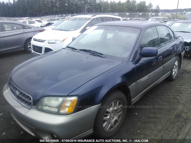 4S3BE686847200126 - 2004 SUBARU LEGACY OUTBACK LIMITED BLUE photo 2