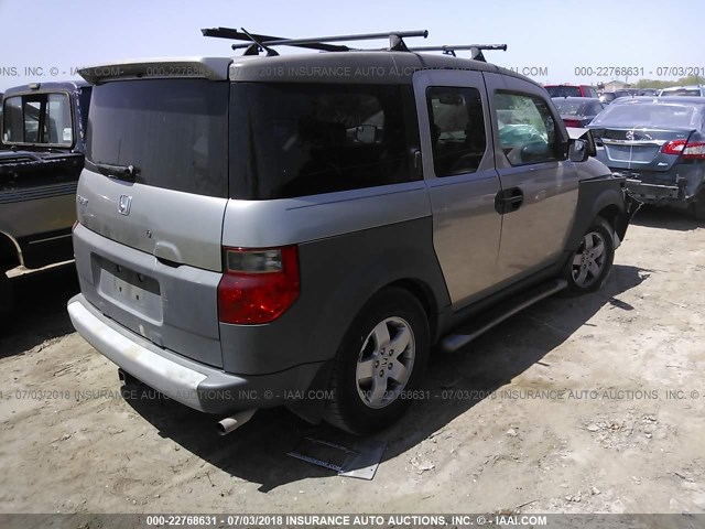 5J6YH28544L018815 - 2004 HONDA ELEMENT EX GRAY photo 4