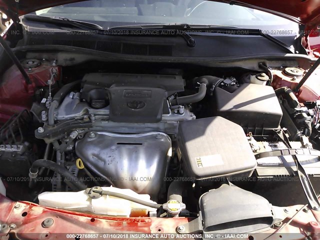 4T1BF1FK9DU640949 - 2013 TOYOTA CAMRY L/SE/LE/XLE 红色 照片 10