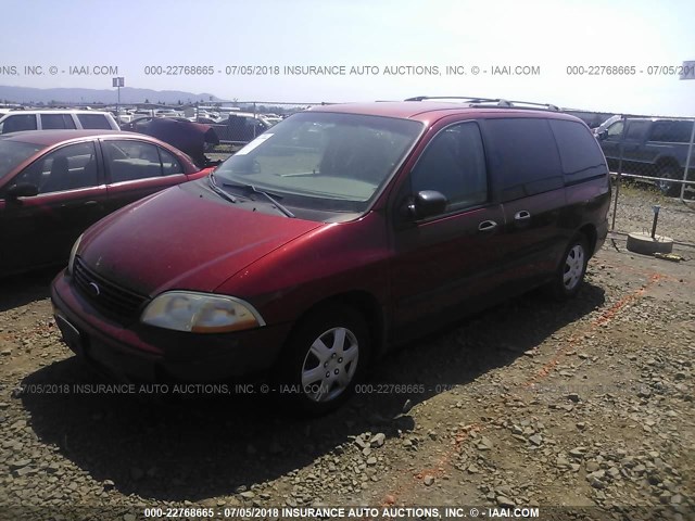 2FMZA51452BB27715 - 2002 FORD WINDSTAR LX RED photo 2