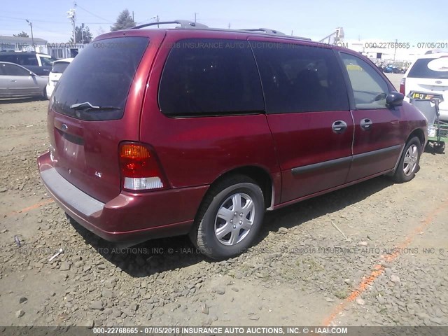 2FMZA51452BB27715 - 2002 FORD WINDSTAR LX RED photo 4