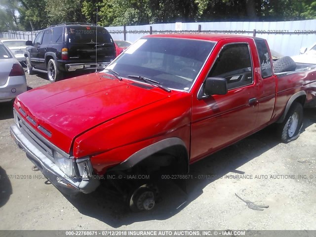 1N6HD16Y0KC389215 - 1989 NISSAN D21 KING CAB RED photo 2