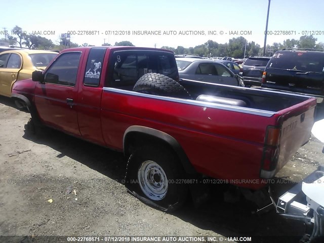 1N6HD16Y0KC389215 - 1989 NISSAN D21 KING CAB RED photo 3