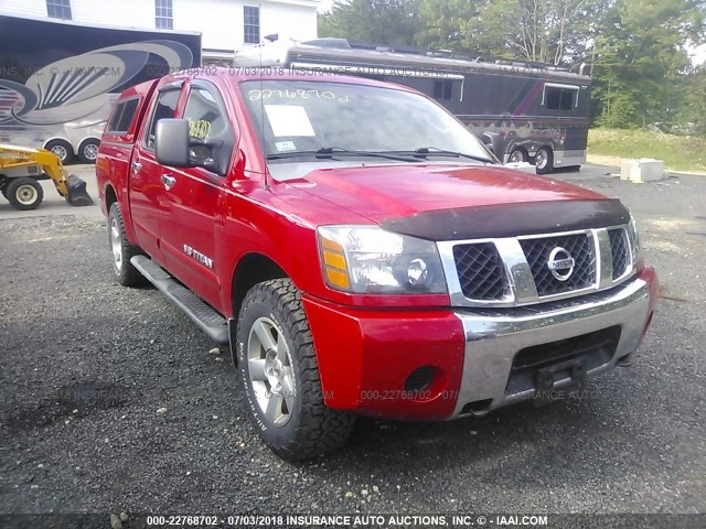 1N6AA07B86N536440 - 2006 NISSAN TITAN XE/SE/LE RED photo 1