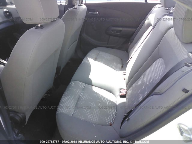 1G1JA5SH6C4119307 - 2012 CHEVROLET SONIC LS 白色 照片 8