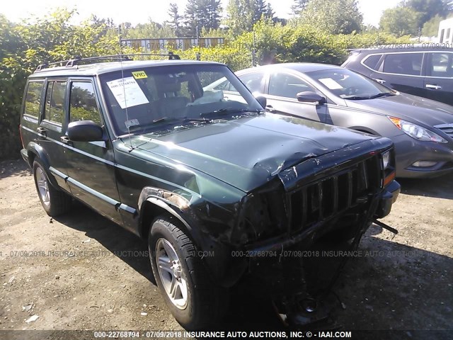 1J4FF58S01L588102 - 2001 JEEP CHEROKEE CLASSIC/LIMITED GREEN photo 1