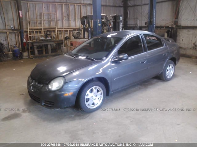 1B3ES56C14D510727 - 2004 DODGE NEON SXT GRAY photo 2