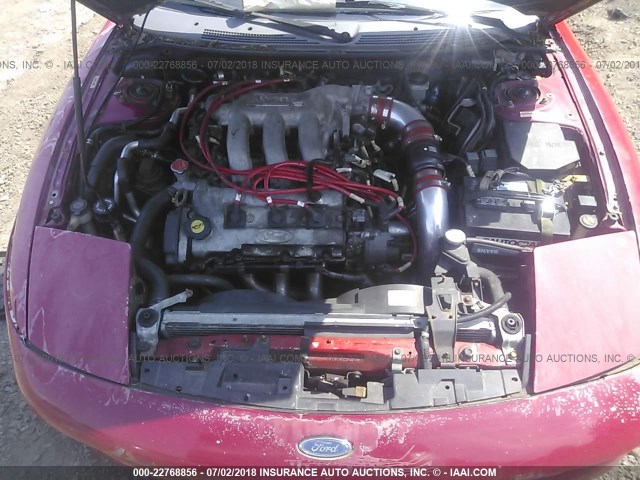 1ZVLT22B1V5134540 - 1997 FORD PROBE GT/GTS RED photo 10