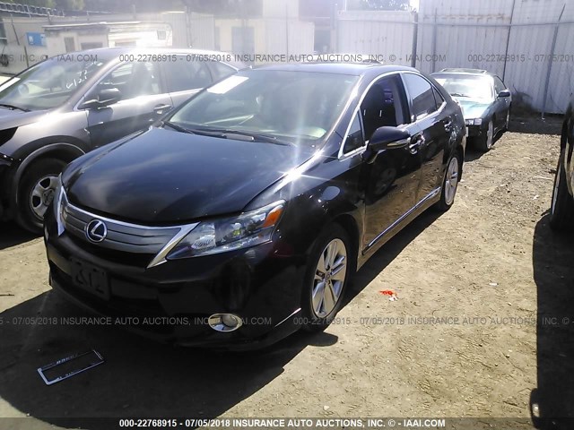 JTHBB1BA9A2034957 - 2010 LEXUS HS 250H BLACK photo 2