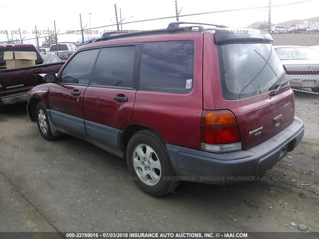 JF1SF6352WG762687 - 1998 SUBARU FORESTER L RED photo 3