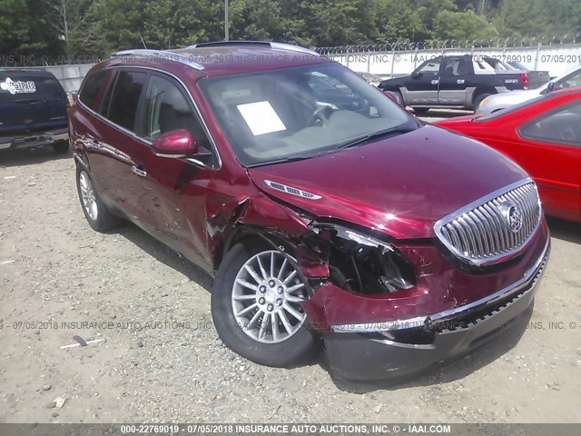 5GALRBED1AJ101443 - 2010 BUICK ENCLAVE CXL RED photo 1