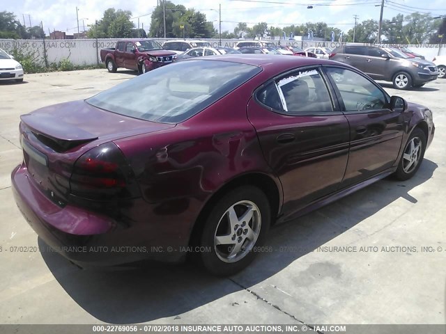 2G2WP522541350059 - 2004 PONTIAC GRAND PRIX GT MAROON photo 4