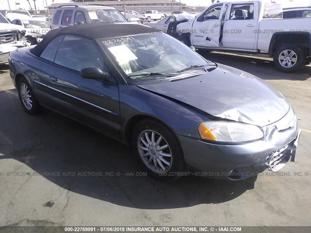 1C3EL55R92N298012 - 2002 CHRYSLER SEBRING LXI BLUE photo 1