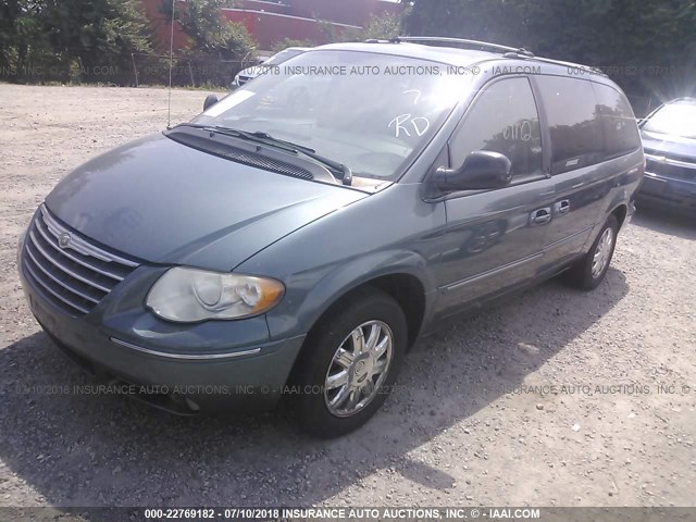 2C8GP64L45R329247 - 2005 CHRYSLER TOWN & COUNTRY LIMITED BLUE photo 2