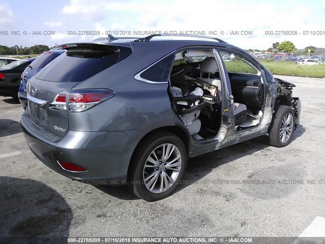 2T2ZK1BA1DC094099 - 2013 LEXUS RX 350 GRAY photo 4