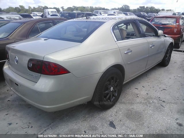 1G4HD57247U125027 - 2007 BUICK LUCERNE CXL GOLD photo 4