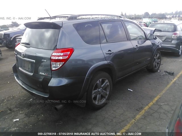 JTMRF4DV9B5043325 - 2011 TOYOTA RAV4 SPORT GRAY photo 4