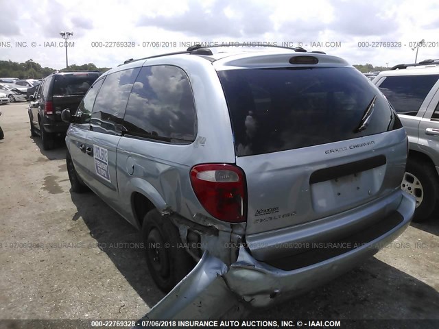 1D4GP24R83B340443 - 2003 DODGE GRAND CARAVAN SE BLUE photo 3