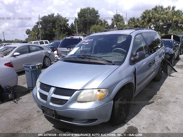 1D4GP24R83B340443 - 2003 DODGE GRAND CARAVAN SE BLUE photo 6