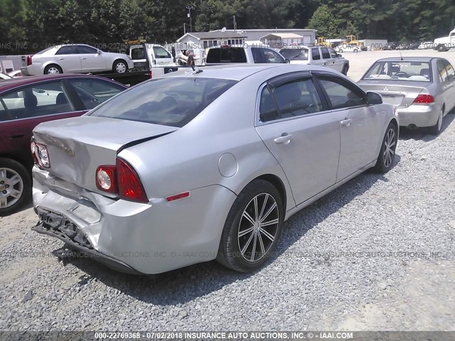 1G1ZC5EB0A4141045 - 2010 CHEVROLET MALIBU 1LT SILVER photo 4