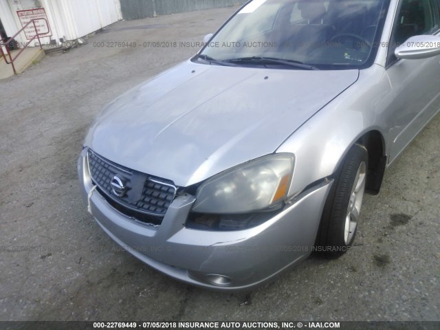 1N4BL11D05C135319 - 2005 NISSAN ALTIMA SE/SL/SE-R SILVER photo 6