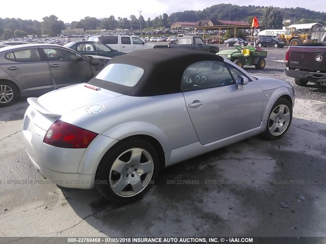 TRUUT28N111037726 - 2001 AUDI TT QUATTRO GRAY photo 4