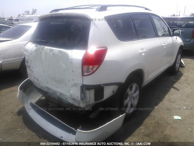 JTMZD31V085114067 - 2008 TOYOTA RAV4 LIMITED WHITE photo 4