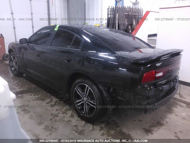 2C3CDXDT6EH150894 - 2014 DODGE CHARGER R/T BLACK photo 3