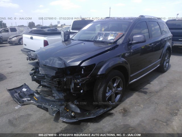 3C4PDCGB1HT547577 - 2017 DODGE JOURNEY CROSSROAD GRAY photo 2