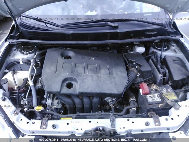 2T1KU4EE8CC812987 - 2012 TOYOTA COROLLA MATRIX  SILVER photo 10