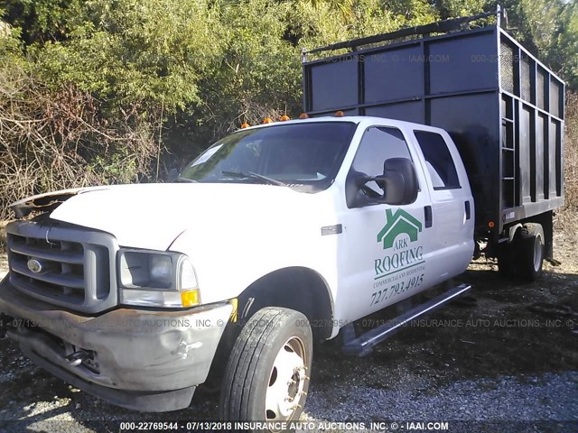 1FDXW46P44EA27330 - 2004 FORD F450 SUPER DUTY WHITE photo 2