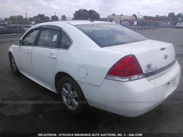 2G1WB5EK2A1147317 - 2010 CHEVROLET IMPALA LT WHITE photo 3