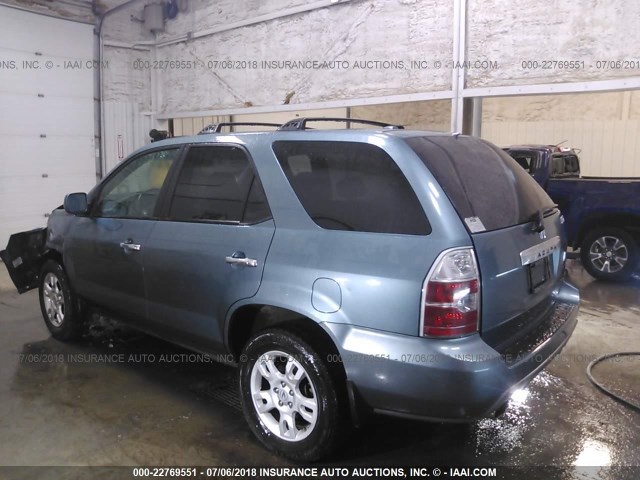 2HNYD18605H550642 - 2005 ACURA MDX TOURING BLUE photo 3