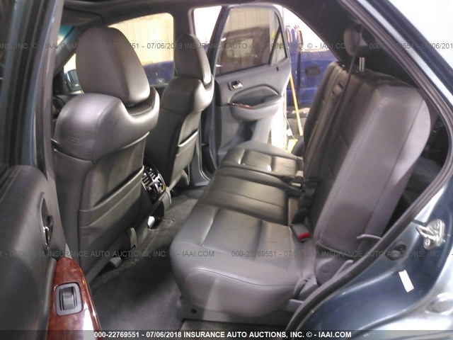 2HNYD18605H550642 - 2005 ACURA MDX TOURING BLUE photo 8